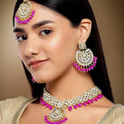 Bridal Glamour Redefined Jewellery Set - Rani Pink