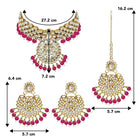 Bridal Glamour Redefined Jewellery Set - Rani Pink