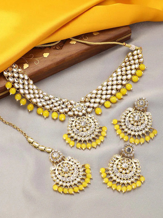 Bridal Glamour Redefined Jewellery Set - Yellow