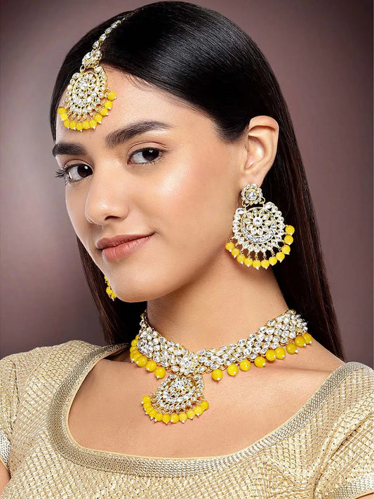 Bridal Glamour Redefined Jewellery Set - Yellow
