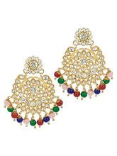 Beads Rhodium Kundan Bridal Set | Elegant Bridal Jewellery by Peora

