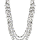 Beads Rhodium Kundan Bridal Set | Elegant Bridal Jewellery by Peora

