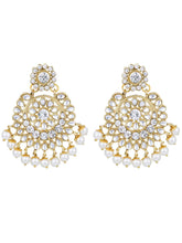 Beads Rhodium Kundan Bridal Set | Elegant Bridal Jewellery by Peora

