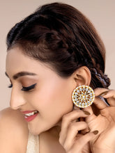 Radiant Rounds Kundan Bead Stud Earrings