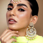 Kundan Pearl Maangtikka – Elegant Bridal Forehead Jewellery | Peora


