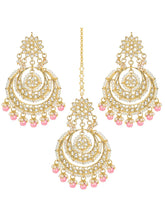 Kundan Pearl Maangtikka – Elegant Bridal Forehead Jewellery | Peora

