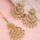 Kundan Pearl Maangtikka – Elegant Bridal Forehead Jewellery | Peora

