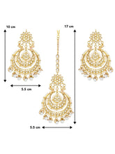 Kundan Pearl Maangtikka – Elegant Bridal Forehead Jewellery | Peora

