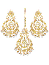 Royal Radiance Pink Kundan Pearl Maangtikka Set