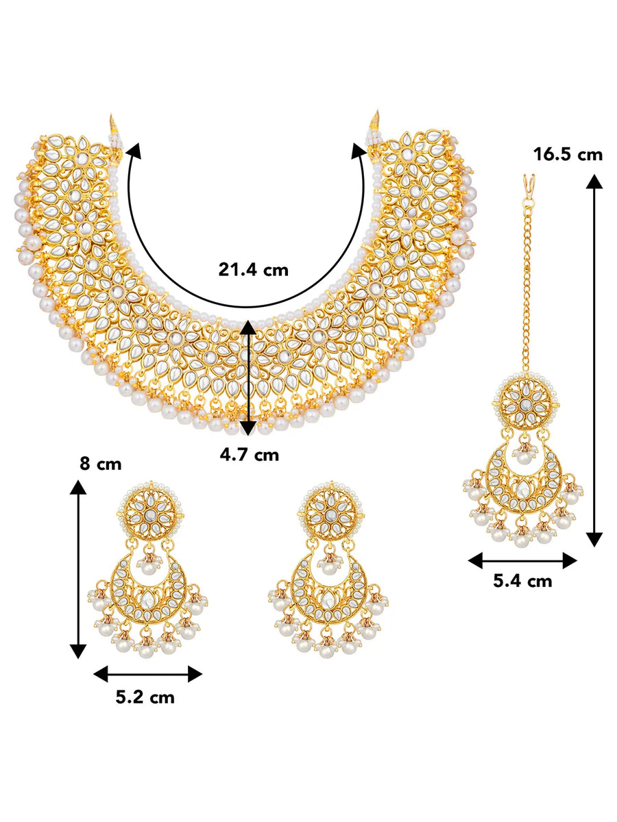 Golden Majesty Kundan & Pearl Necklace
