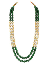 Royal Greens Kundan Long Necklace Set