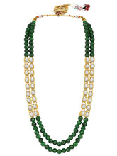 Royal Greens Kundan Long Necklace Set