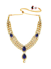 Blue Majesty Kundan Long Necklace Set