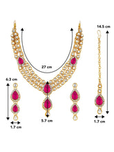 Majesty Kundan Necklace & Maangtikka Set