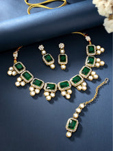 Radiant Kundan Green Stone Choker Set