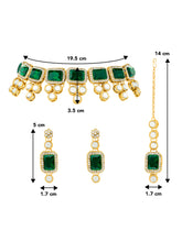 Radiant Kundan Green Stone Choker Set