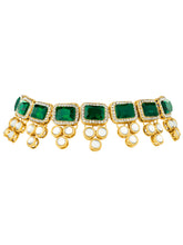 Radiant Kundan Green Stone Choker Set