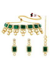 Radiant Kundan Green Stone Choker Set