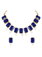 Blue Horizon Beauty Crystal Pearl Necklace Set