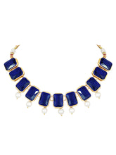 Blue Horizon Beauty Crystal Pearl Necklace Set