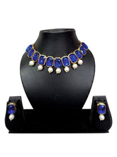 Blue Horizon Beauty Crystal Pearl Necklace Set