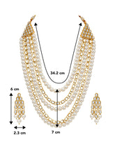 Green Bliss Kundan Faux Pearl Long Necklace Set