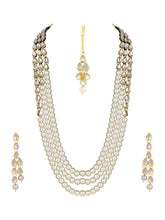 Radiant Strings Pearl Long Necklace Set