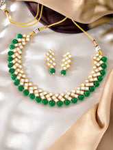 Radiant Greens Kundan Necklace Set