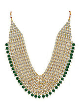 Green Glam Statement Necklace Set