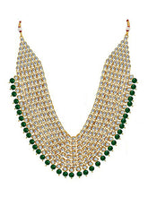 Green Glam Statement Necklace Set