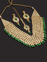 Green Glam Statement Necklace Set