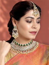 Radiant Reverie Polki Look Kundan Necklace Set with Maangtikka