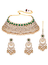 Radiant Reverie Polki Look Kundan Necklace Set with Maangtikka