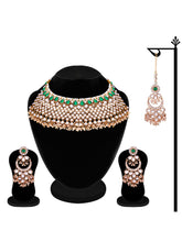 Radiant Reverie Polki Look Kundan Necklace Set with Maangtikka