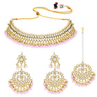 Peora Blush Pink Kundan Pearl Jewellery Set