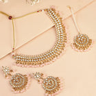 Peora Blush Pink Kundan Pearl Jewellery Set