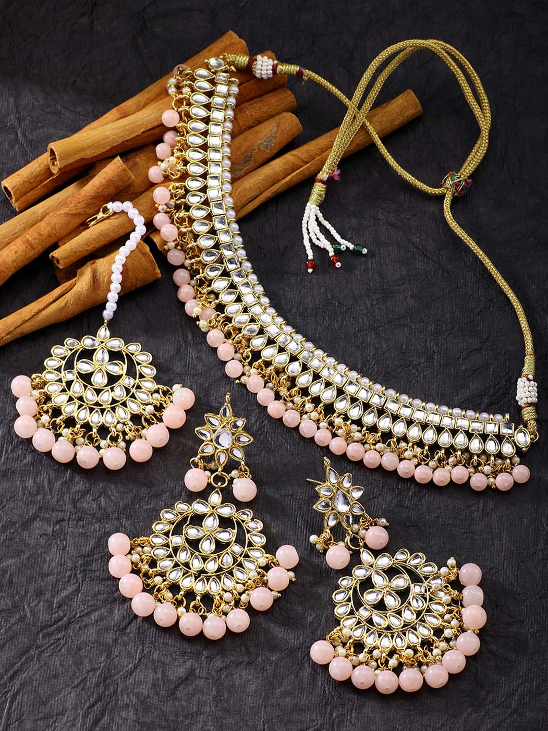 Pink Marvel Kundan Choker Set