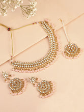 Peora Blush Pink Kundan Pearl Jewellery Set