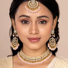 Peora Blush Pink Kundan Pearl Jewellery Set