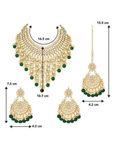 Bridal Bliss Green Kundan Pearl Necklace Set