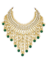 Bridal Bliss Green Kundan Pearl Necklace Set