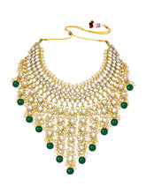 Bridal Bliss Green Kundan Pearl Necklace Set