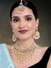 Bridal Bliss Green Kundan Pearl Necklace Set