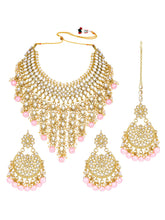 Bridal Bliss Green Kundan Pearl Necklace Set