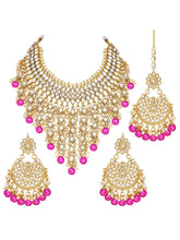 Bridal Bliss Green Kundan Pearl Necklace Set