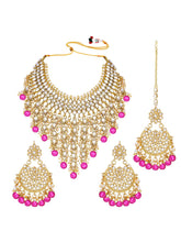 Bridal Bliss Green Kundan Pearl Necklace Set