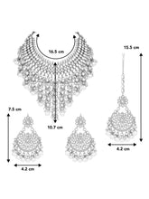 Bridal Bliss Silver Kundan Pearl Necklace Set