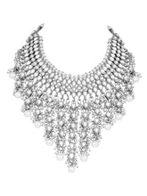 Bridal Bliss Silver Kundan Pearl Necklace Set