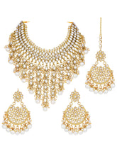 Bridal Bliss Silver Kundan Pearl Necklace Set