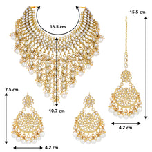 Bridal Bliss Silver Kundan Pearl Necklace Set